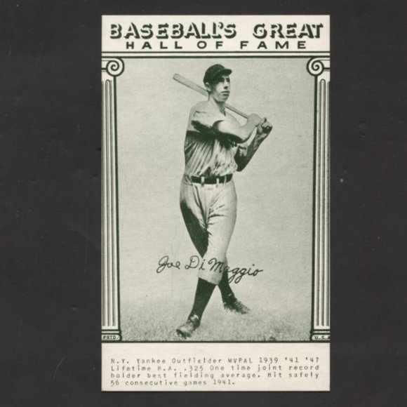 VINTAGE EXHIBIT CARD OF JOE DIMAGGIO NEW YORK YANKEES - Picture 1 of 1